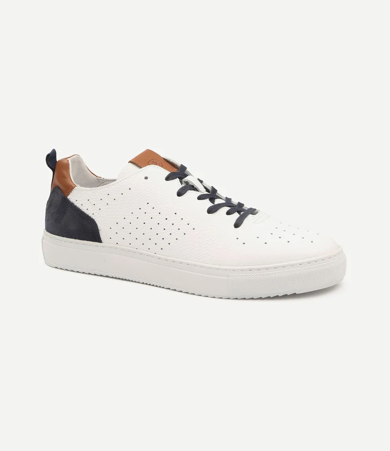 Grain sneaker wit