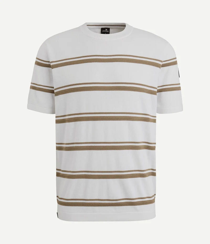 Knitted t-shirt streep