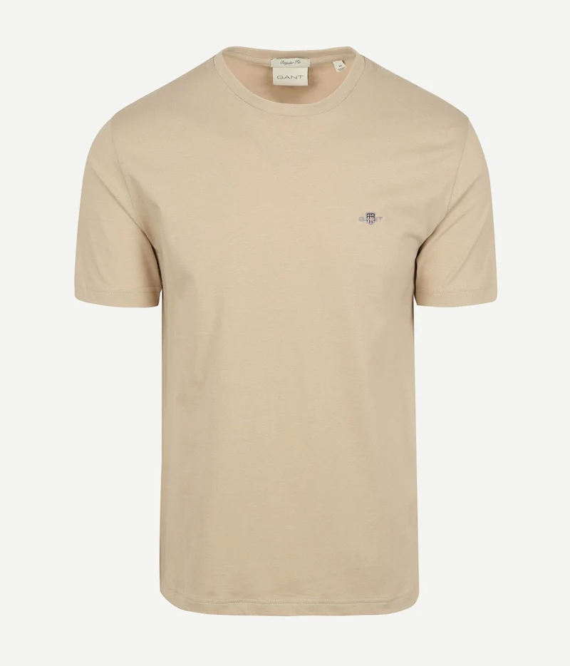 Gant t-shirt shield logo sand | Regular-fit