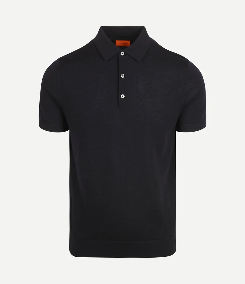 Polo rishi merinowol donkerblauw