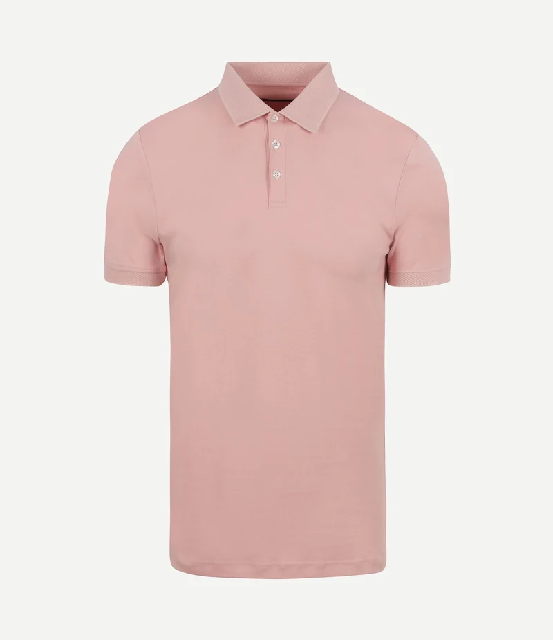 Liquid poloshirt lichtroze