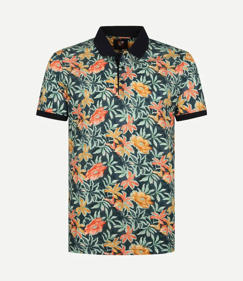 Polo bloemen groen