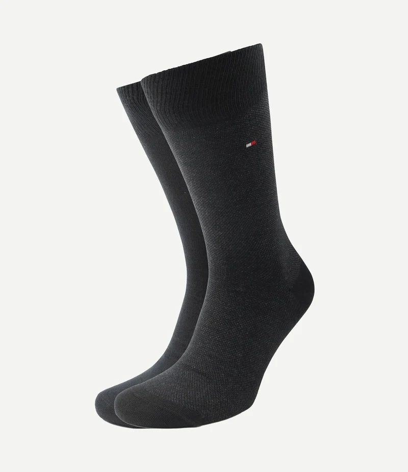 (2-pack) sokken birdseye zwart
