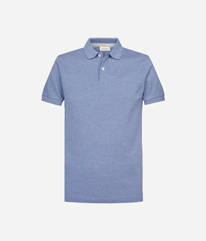 Profuomo piqué poloshirt blauw