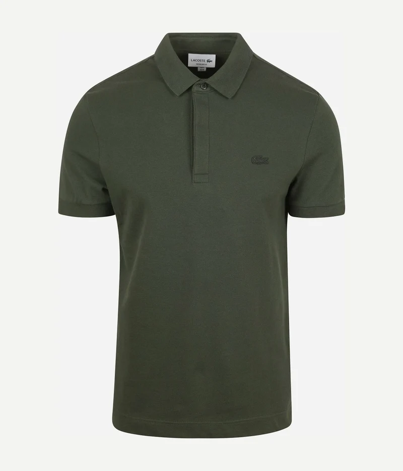 Lacoste poloshirt paris piqué donkergroen | Slim-fit