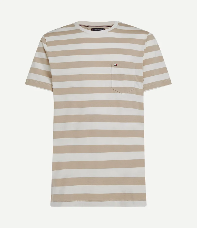 T-shirt streep beige