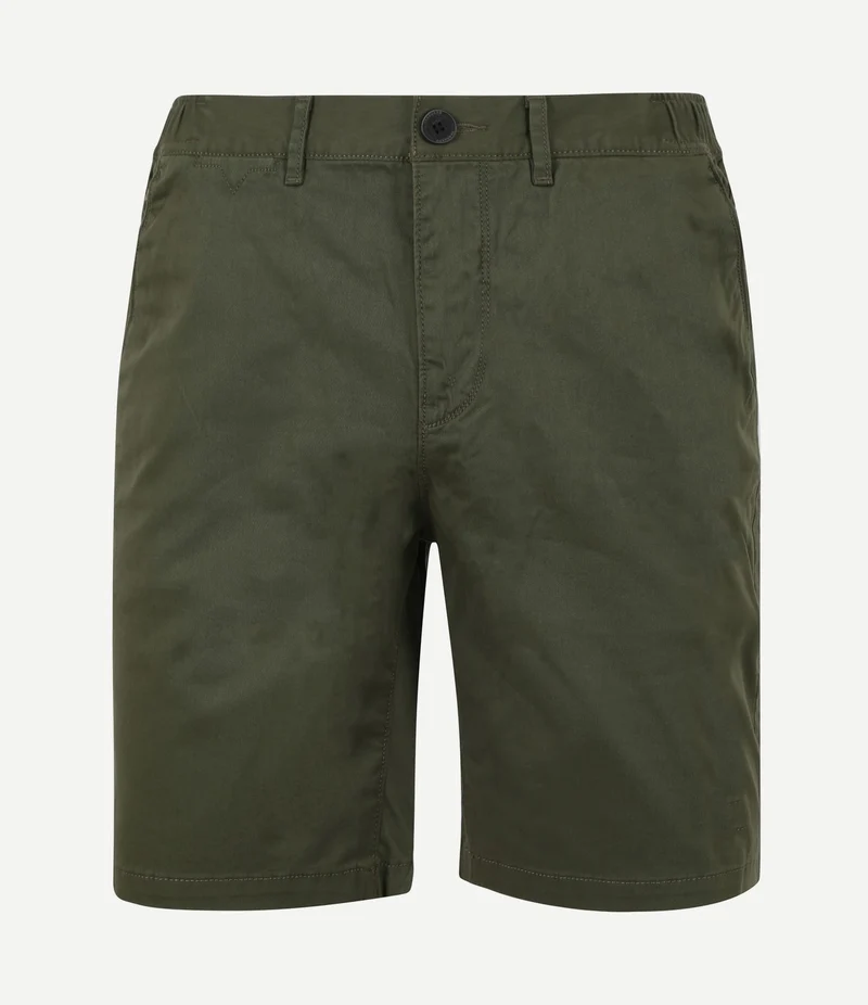 V65 short fine twill donkergroen