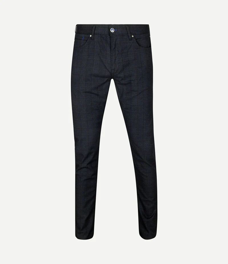V7 rider broek ruit donkerblauw