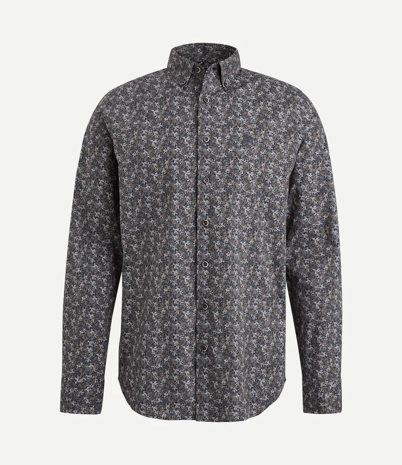 Overhemd print bruin