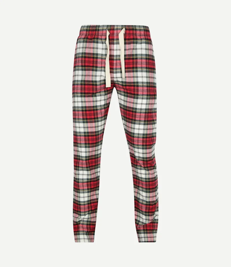 Loungebroek ruit rood
