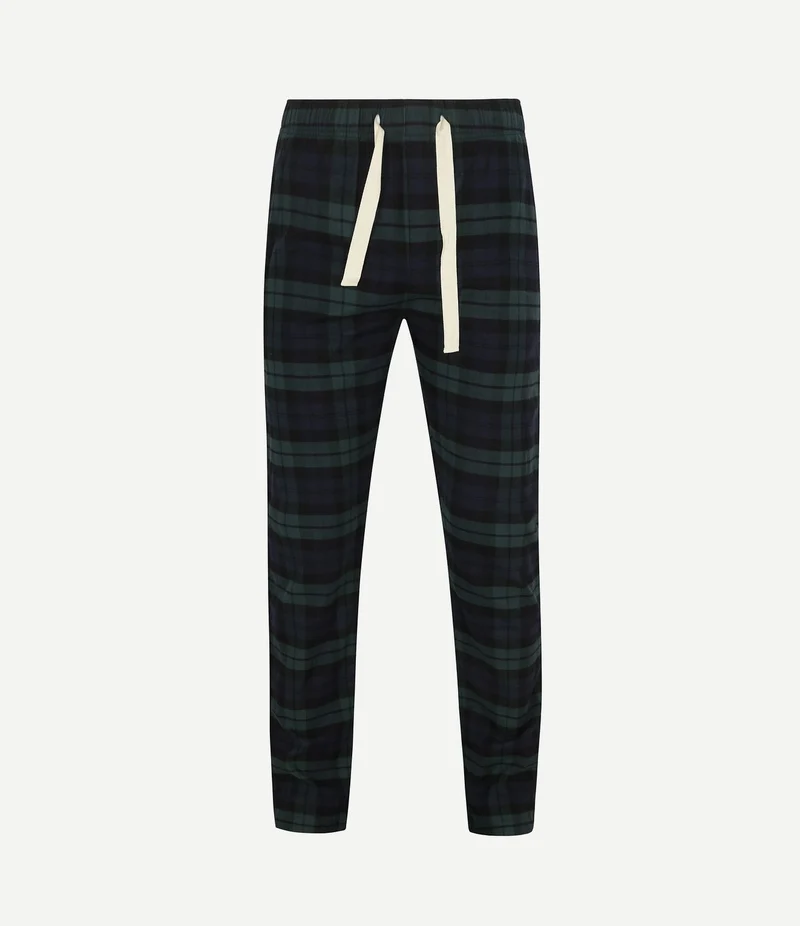 Loungebroek ruit donkerblauw groen