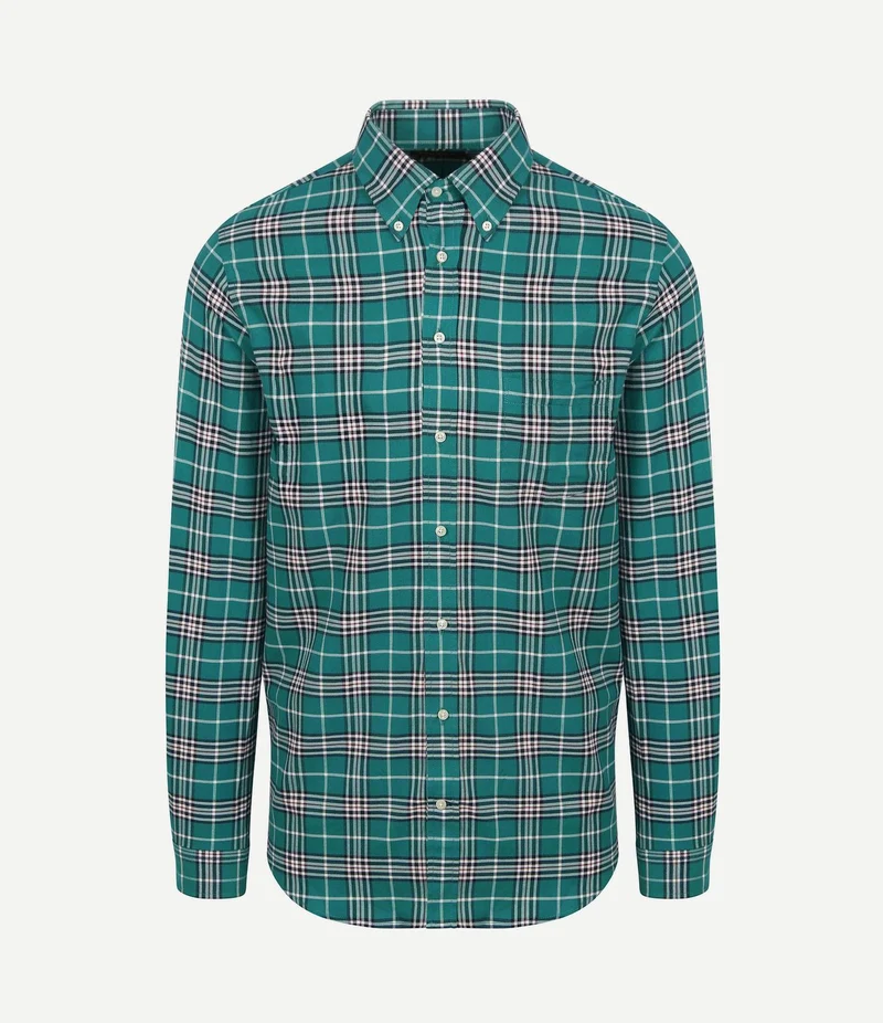 Flanel overhemd ruit groen