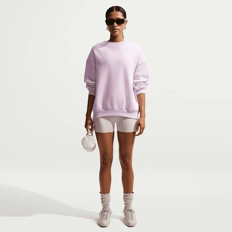 studio fleece crew-neck oversized trui