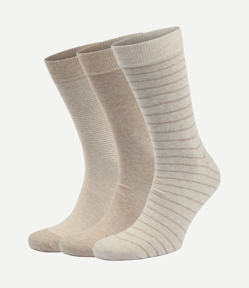 Sokken (3-pack) print ecru