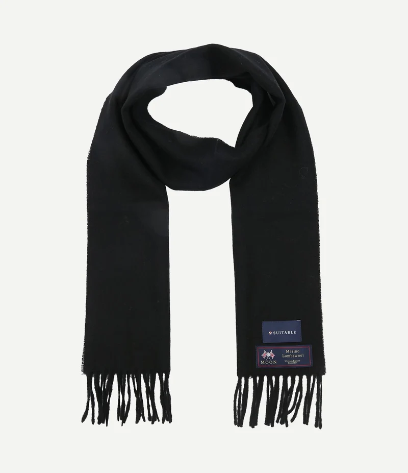 Sjaal ruit merino wol antraciet