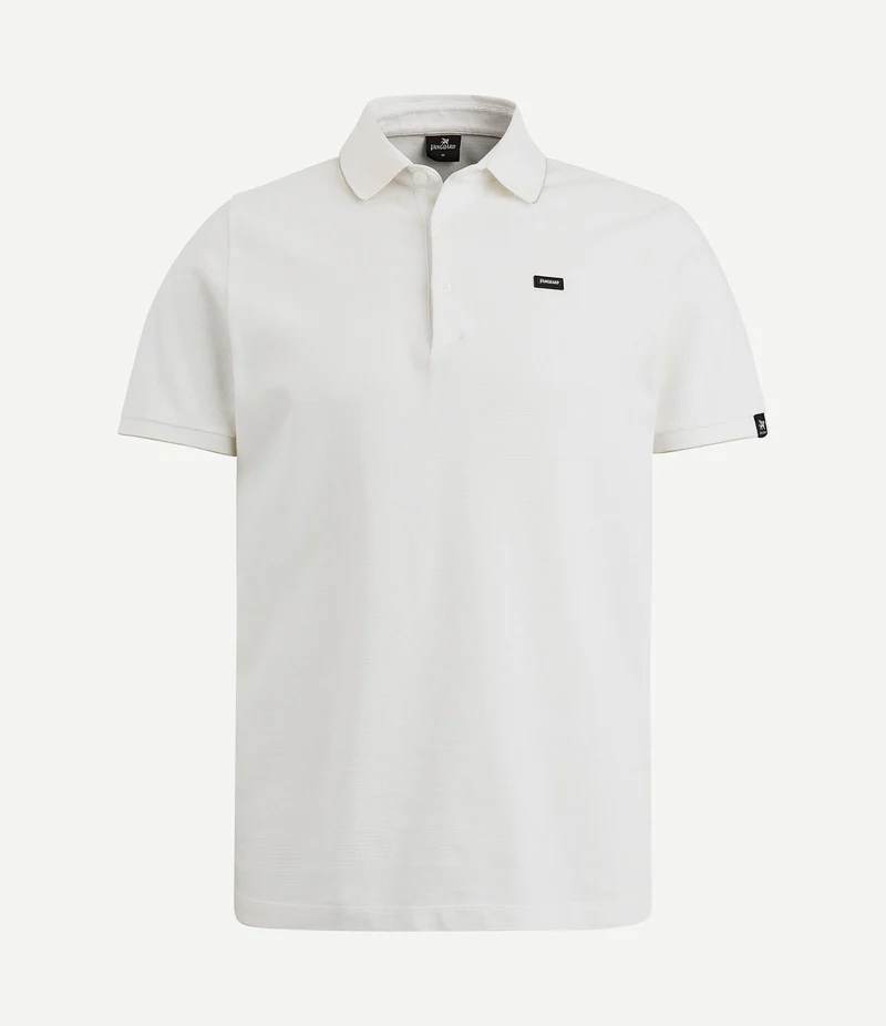 Knitted poloshirt ecru