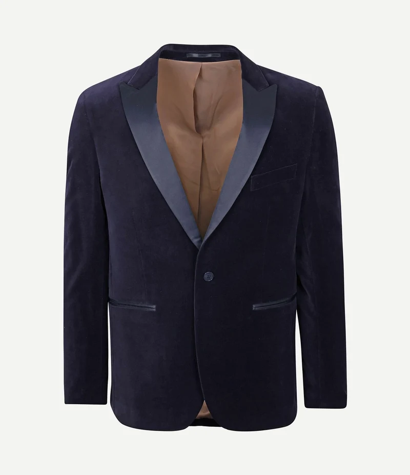 Smoking blazer velvet donkerblauw