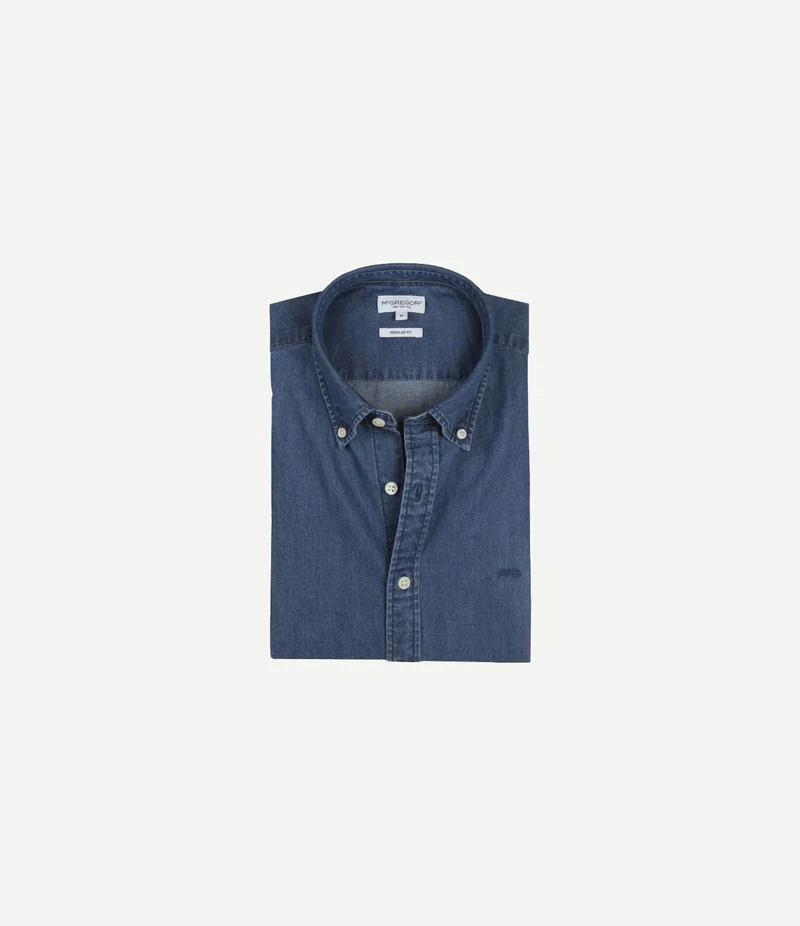 Overhemd chambray indigo