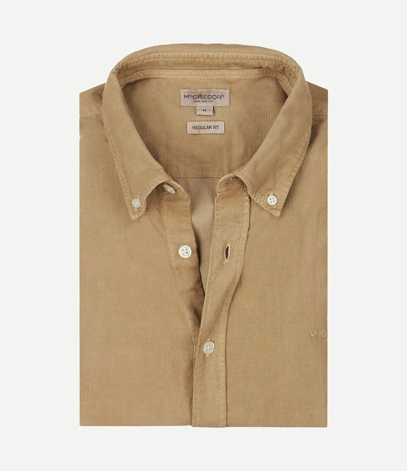 Overhemd corduroy beige