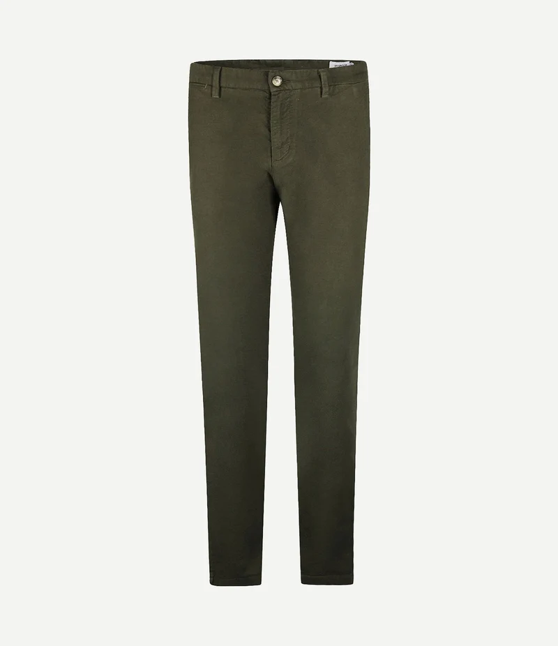 Chino moleskin olijfgroen