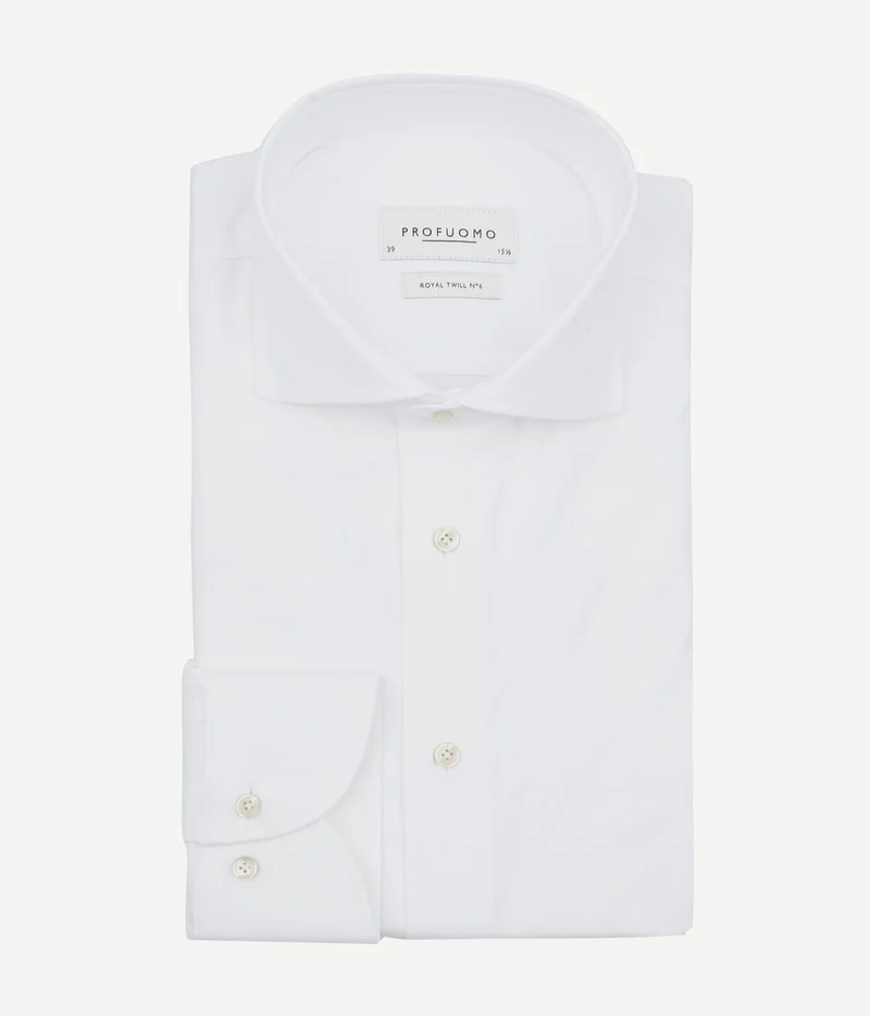 Profuomo hadleighs royal twill shirt no6 white