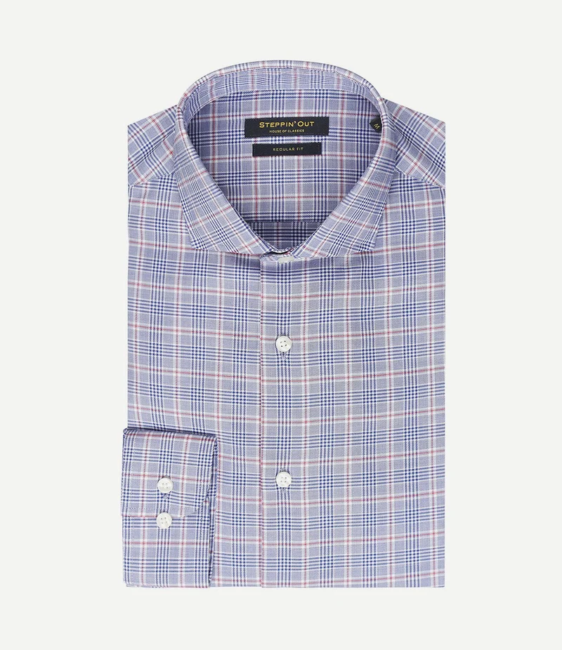 Overhemd ruiten blauw