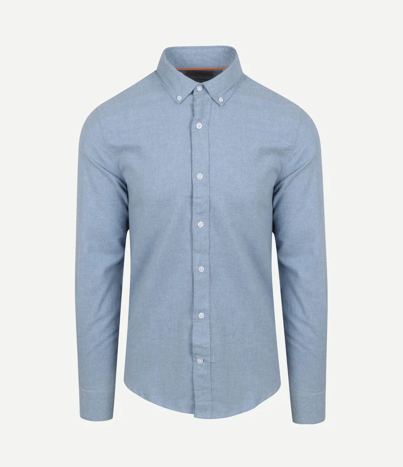 Overhemd flanel lichtblauw