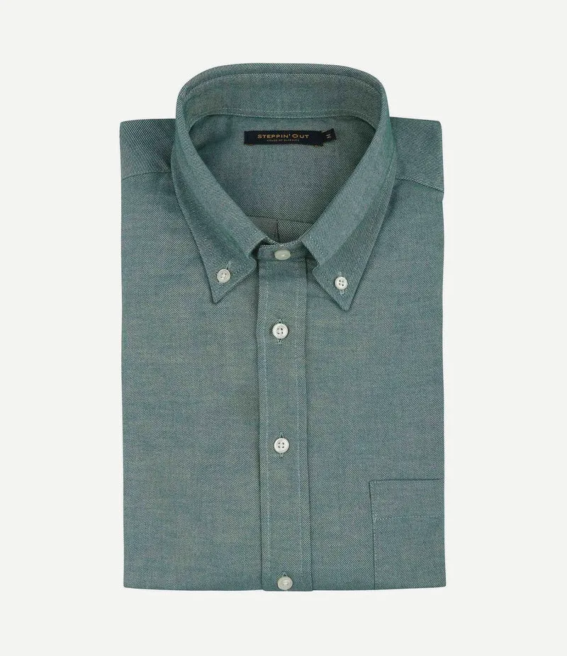 Overhemd twill groen