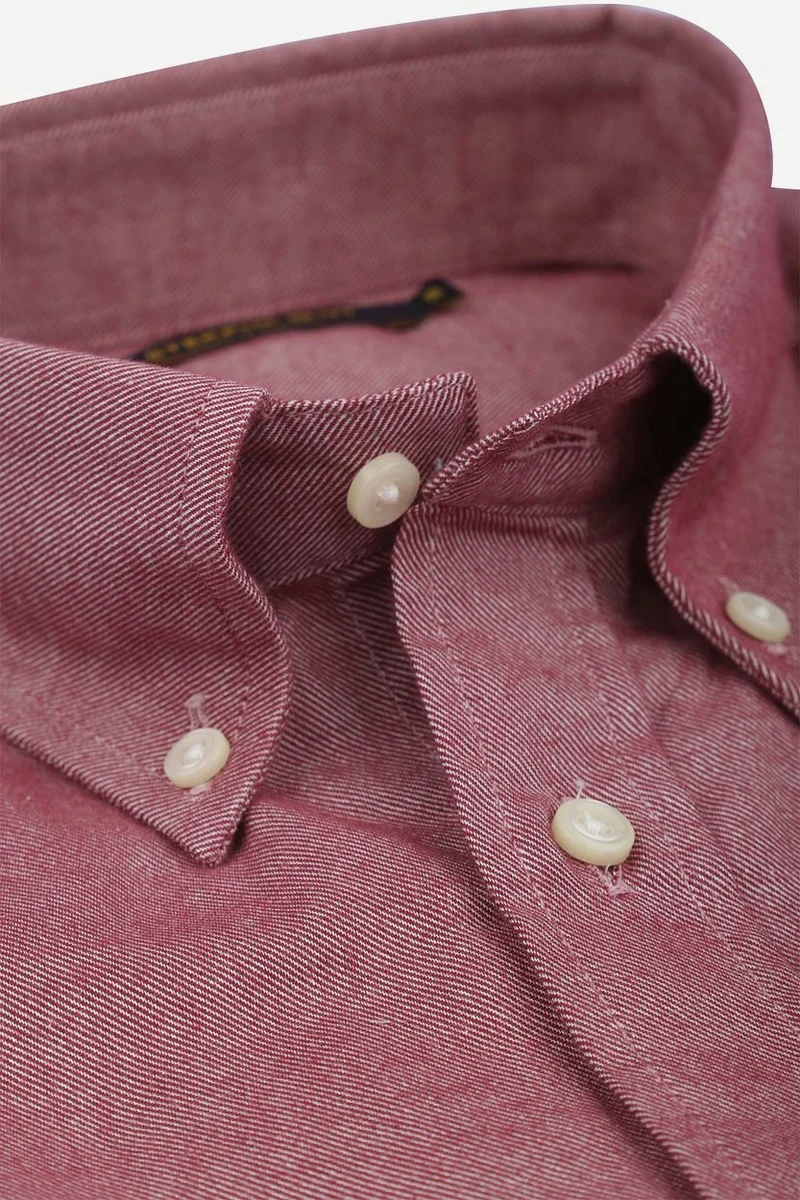 Overhemd twill rood