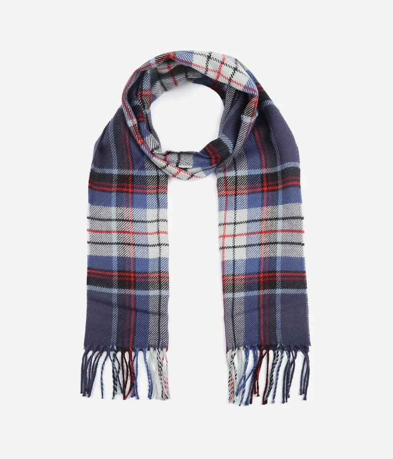 Suitable heren sjaal ruit rood blauw