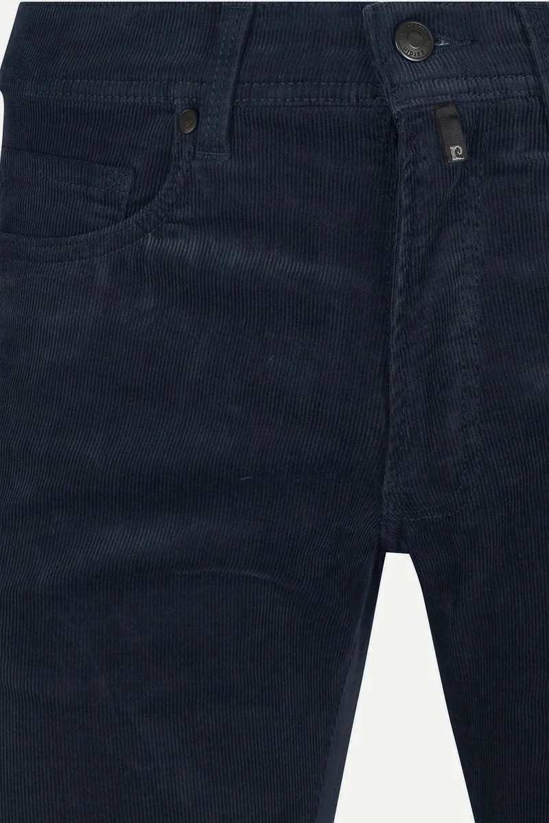 Broek Lyon future flex corduroy donkerblauw