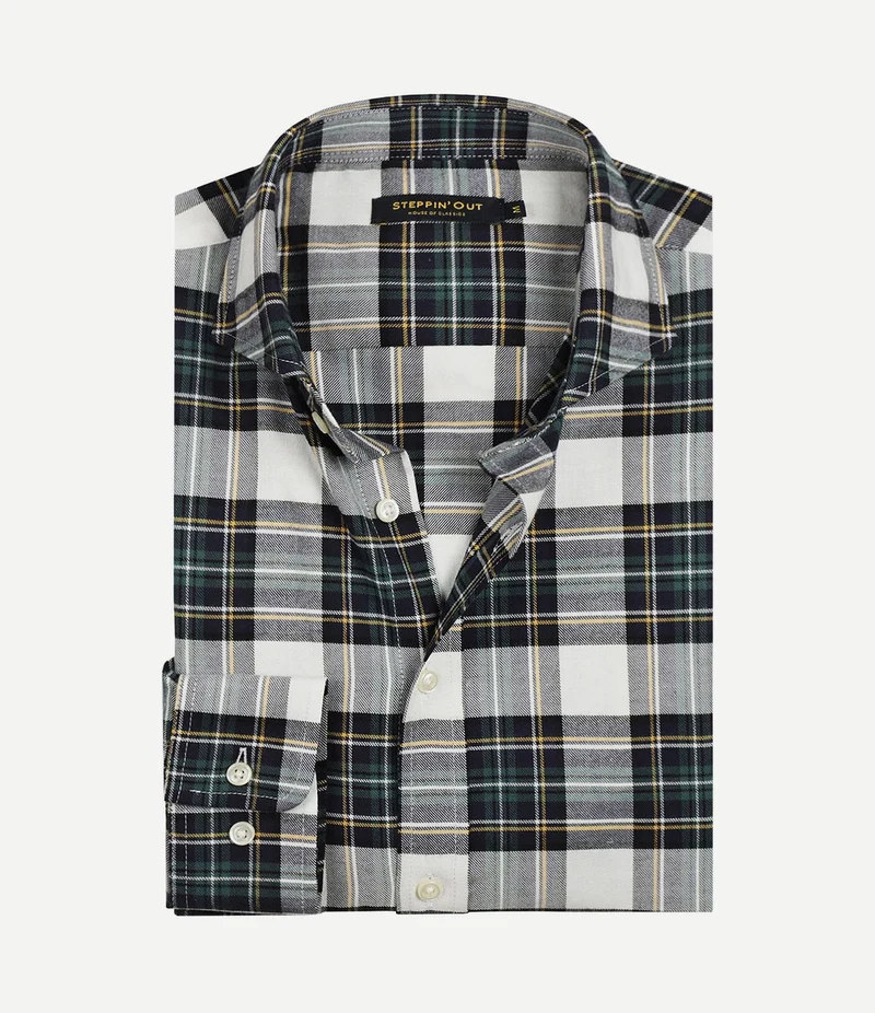 Flanel overhemd ruit zwart groen