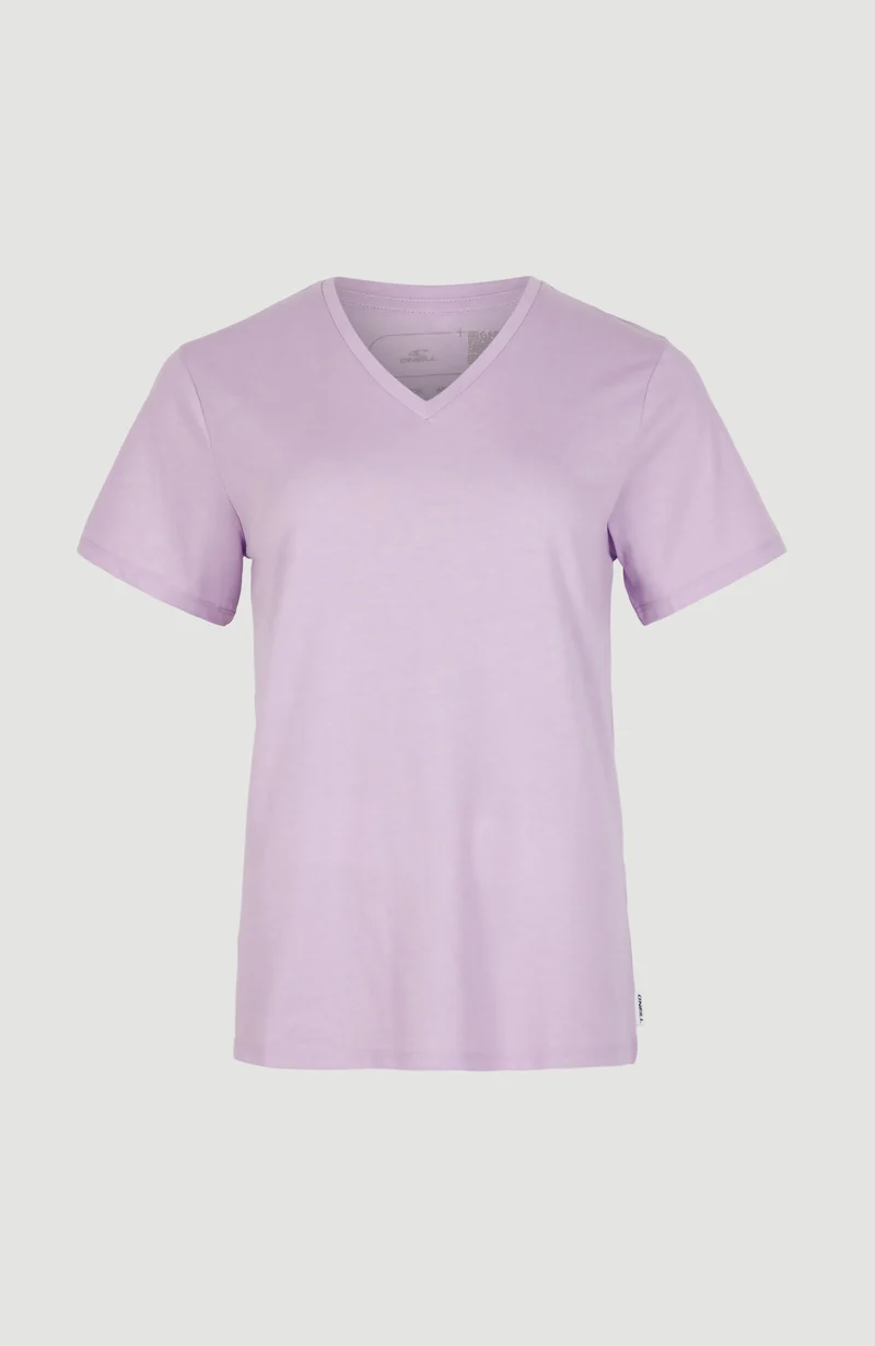 T-shirt Essentials met V-hals | Purple Rose
