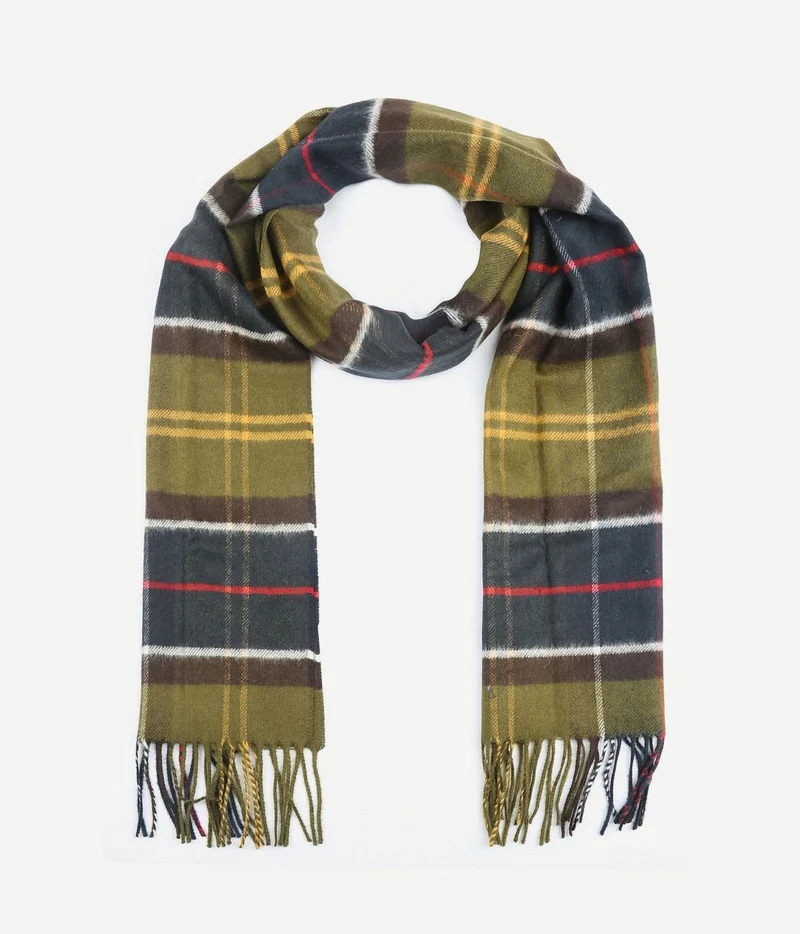 Barbour sjaal wolmix tartan yaxley groen