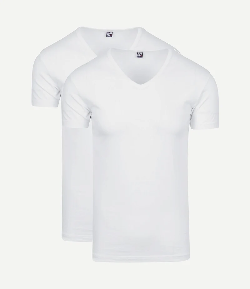 Oklahoma t-shirt stretch wit (2-pack)