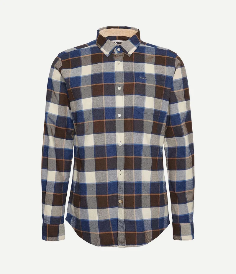Valley overhemd ruit bruin blauw