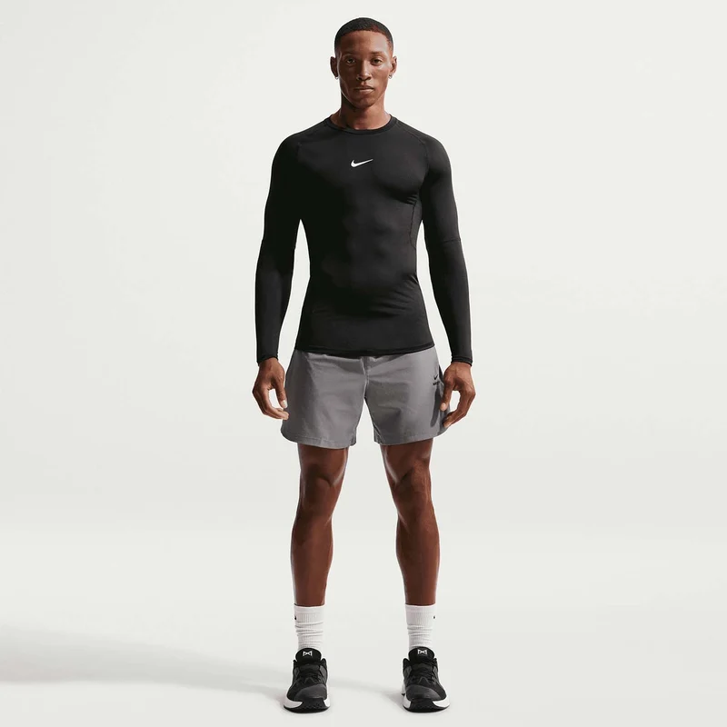 Pro Men's Dri-fit strakke fitnesstop met lange mouwen