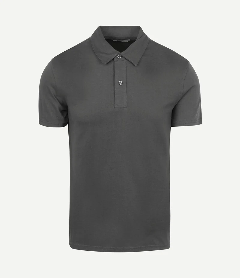 The James poloshirt antraciet