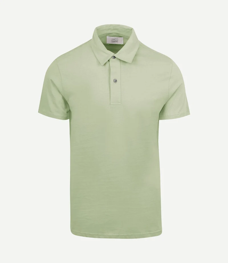 The James poloshirt sage groen