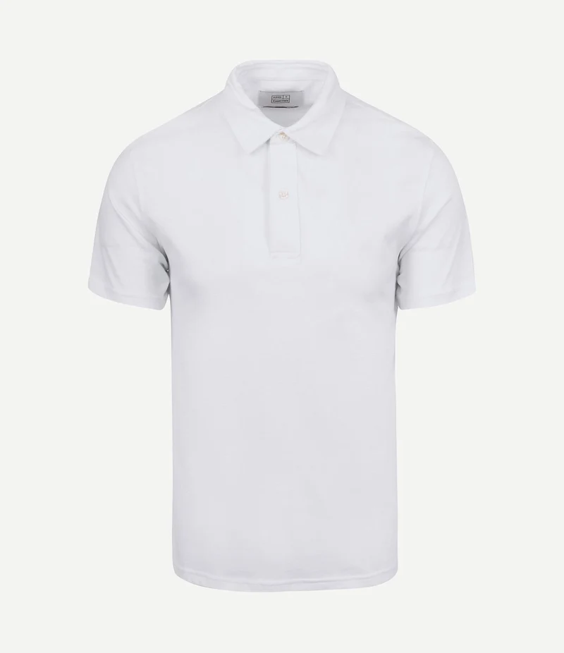 The James poloshirt wit