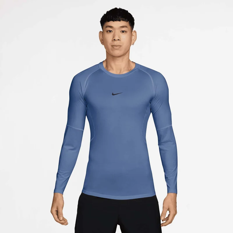 Pro Men's Dri-fit strakke fitnesstop met lange mouwen