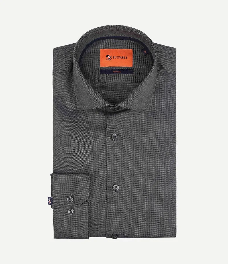 Overhemd roy Oxford antraciet