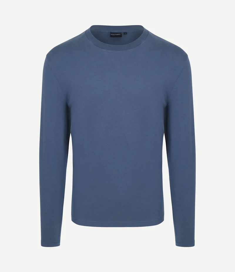 Respect longsleeve heavy t-shirt donkerblauw