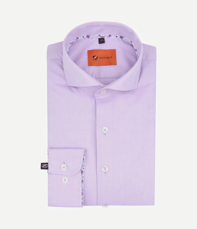 Overhemd twill paars