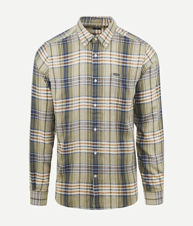 Barbour laneskin overhemd ruit groen