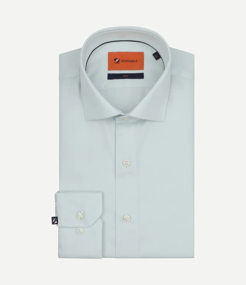 Overhemd twill groen