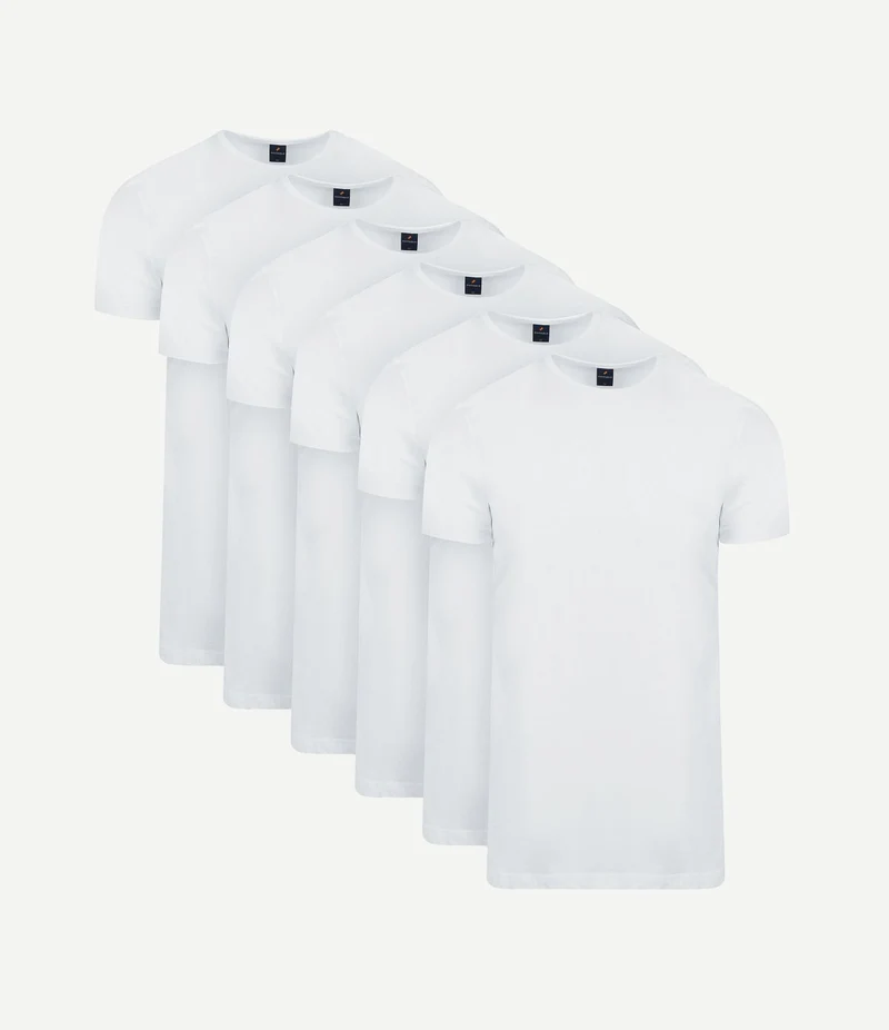 Ota t-shirt ronde hals wit (6-pack)