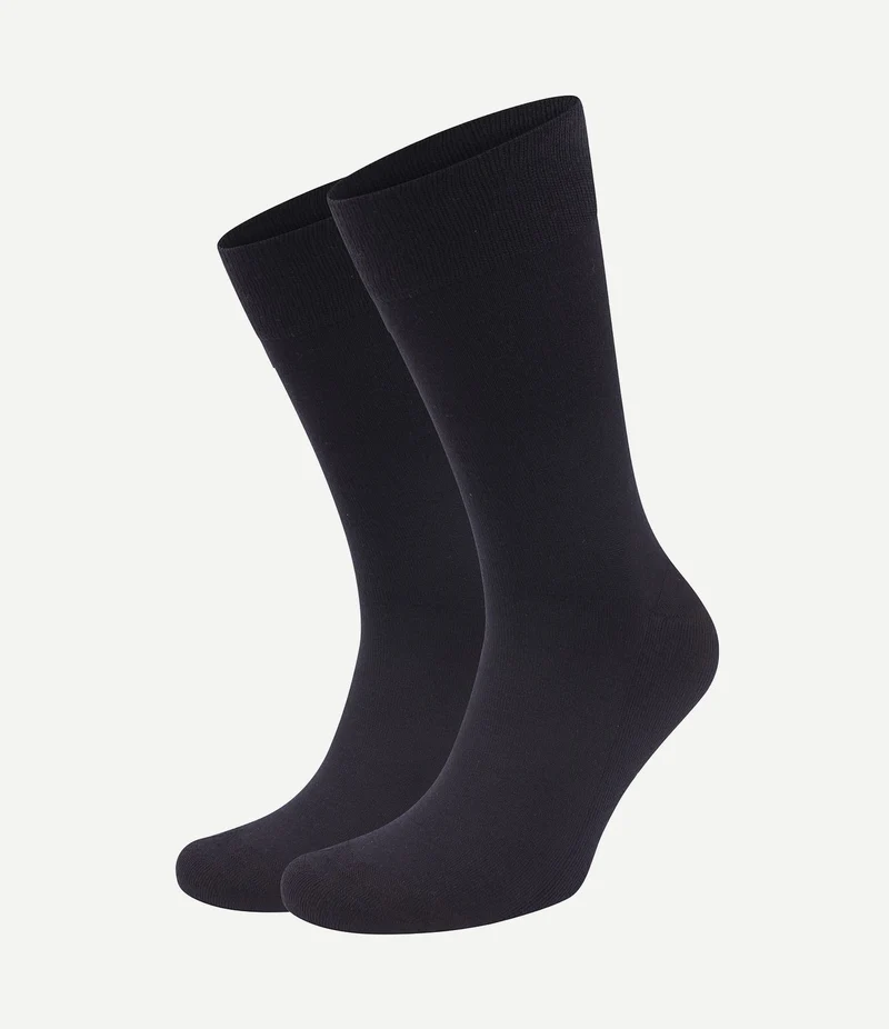 Merino sokken donkerblauw (2-pack)
