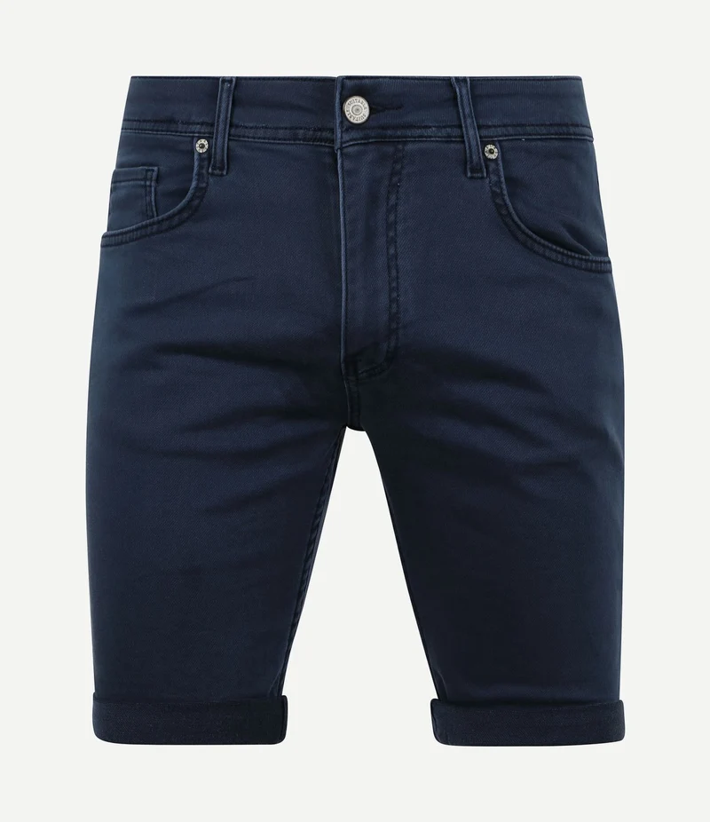 Kant short donkerblauw