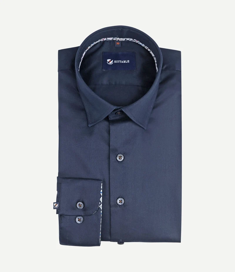 Overhemd donkerblauw 270-5